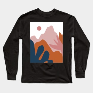 Mountains sunset landscape Long Sleeve T-Shirt